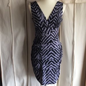 Animal print stretchy cocktail dress